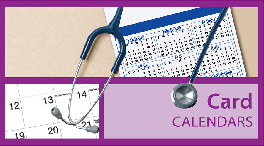 Laminated Card | Commercial Full Year View Calendars | Full Year Printed Calendar for Businesses