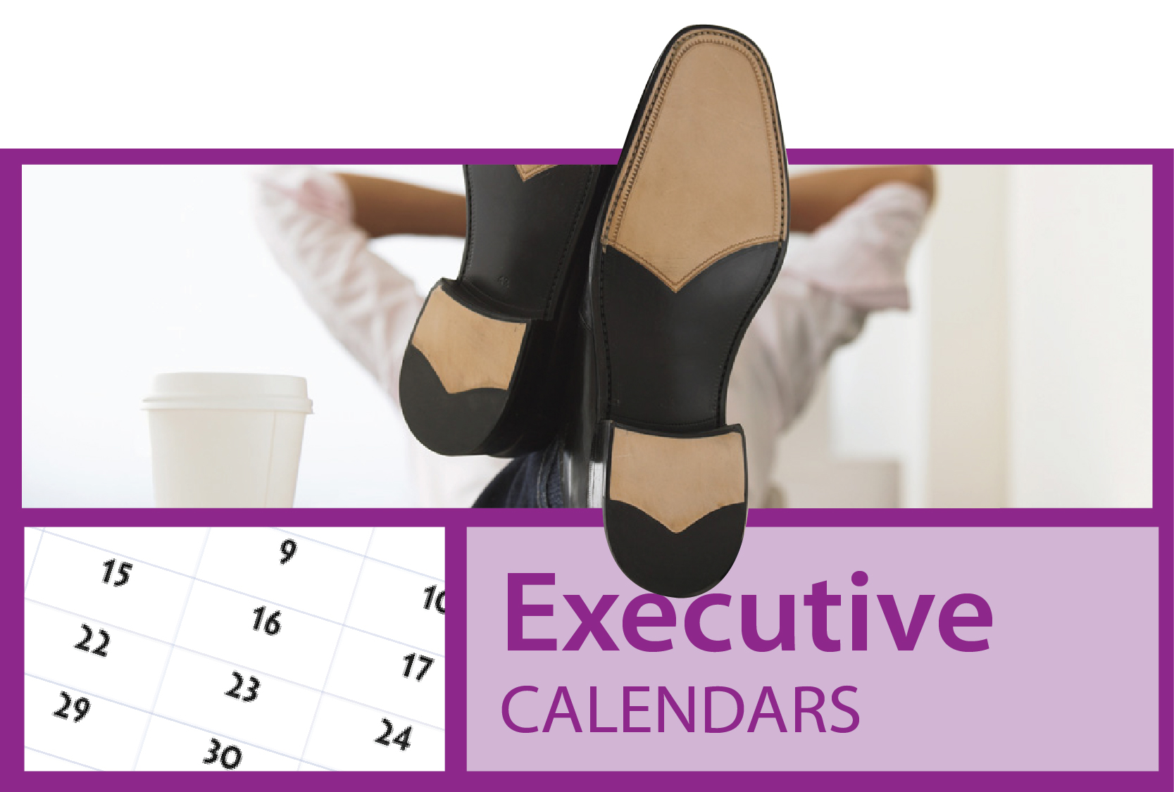 Executive imprint calendars for business