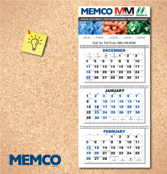 Custom Commercial Memo Calendars