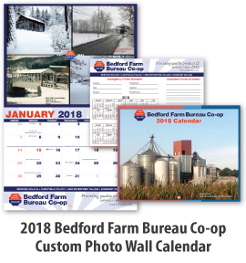 2018 Bedford Farm Bureau Co-op Custom Photo Wall Calendar