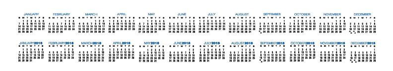customizable calendar template 2018