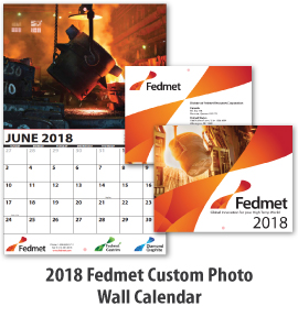 2018 Fedmet Custom Photo Wall Calendar