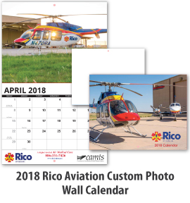 2018 Rico Aviation Custom Photo Wall Calendar