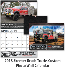 2018 Skeeter Brush Trucks Custom Photo Wall Calendar