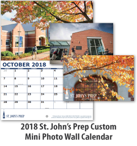 2018 St. John’s Prep Custom Mini Photo Wall Calendar