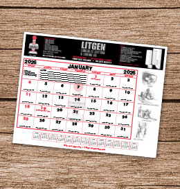 Custom 13-Sheet Desk Pad Calendar