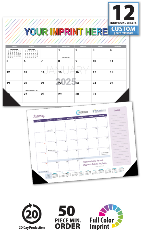 Custom Desk Pad Calendar 17x12 12 Sheet Valuecalendars Com