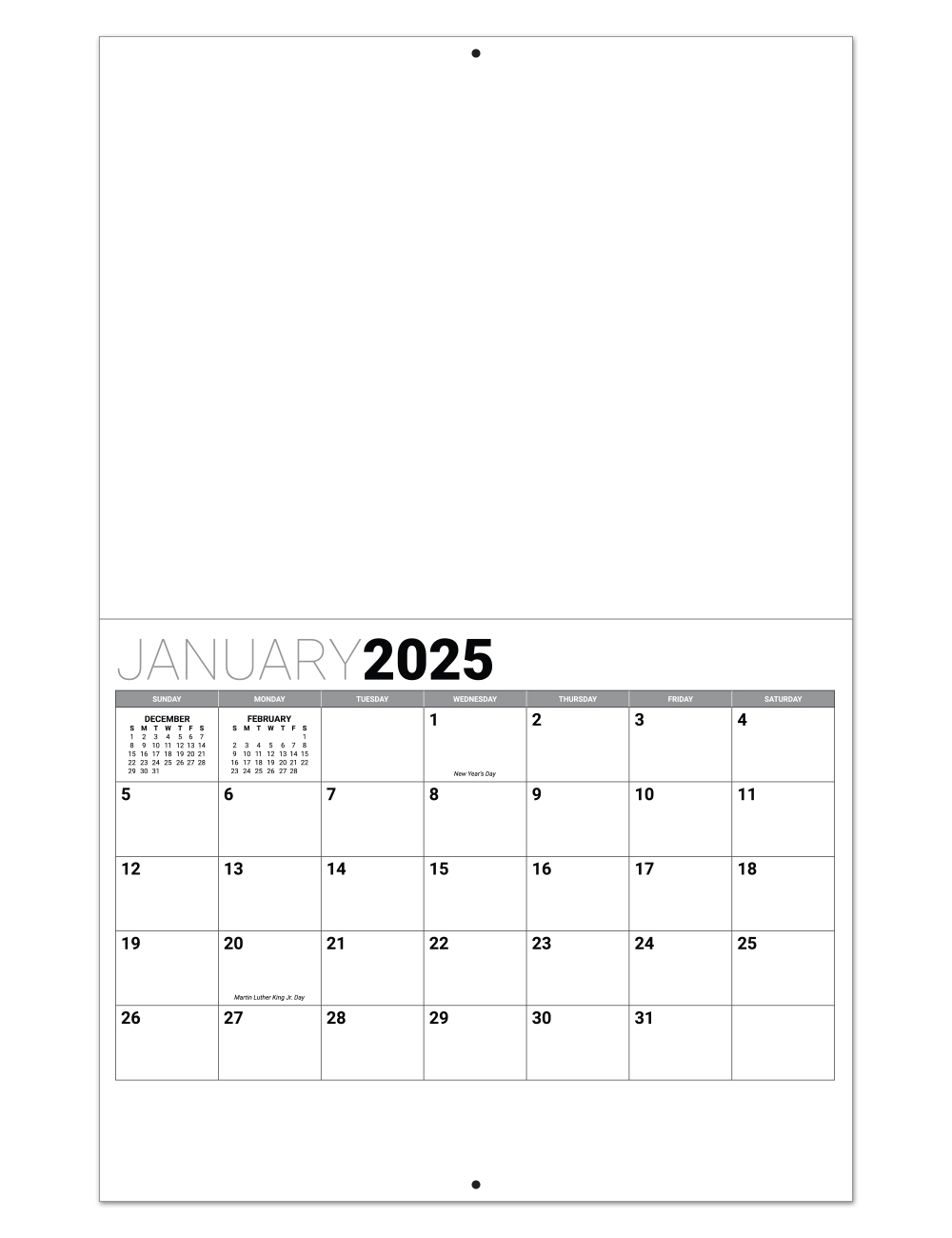 Personalized Full Size Desk Calendar 2024 - Promo Direct