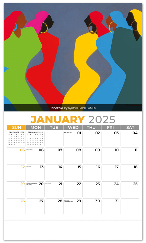 2022 Galleria Collection Celebration Of African American Art Calendar 10 5 8 X 18 1 2 Staple Bound Drop Ad Imprint Calendars Cheap Best Value Calendars