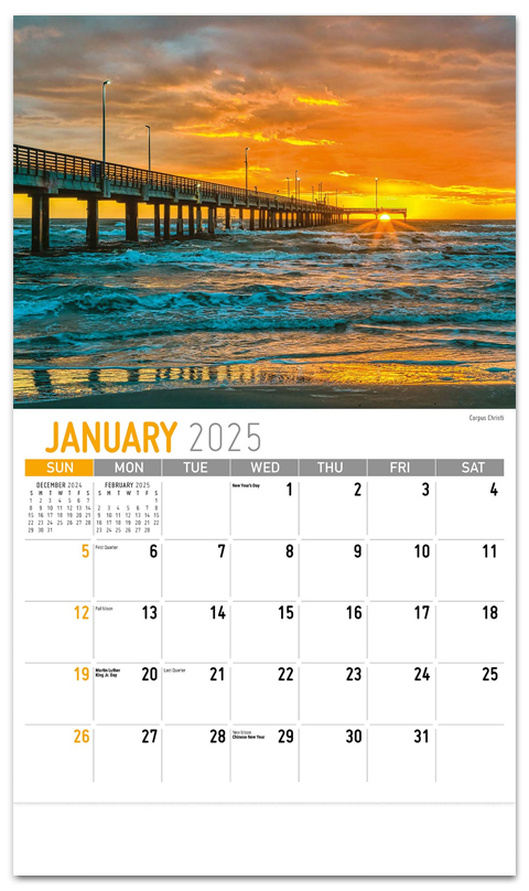 Texas State 2022 Calendar Scenes Of Texas State Calendar | Valuecalendars.com