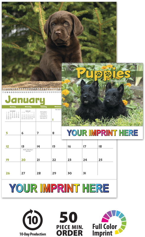 Puppies 2021 Mini Day-to-Day Calendar 