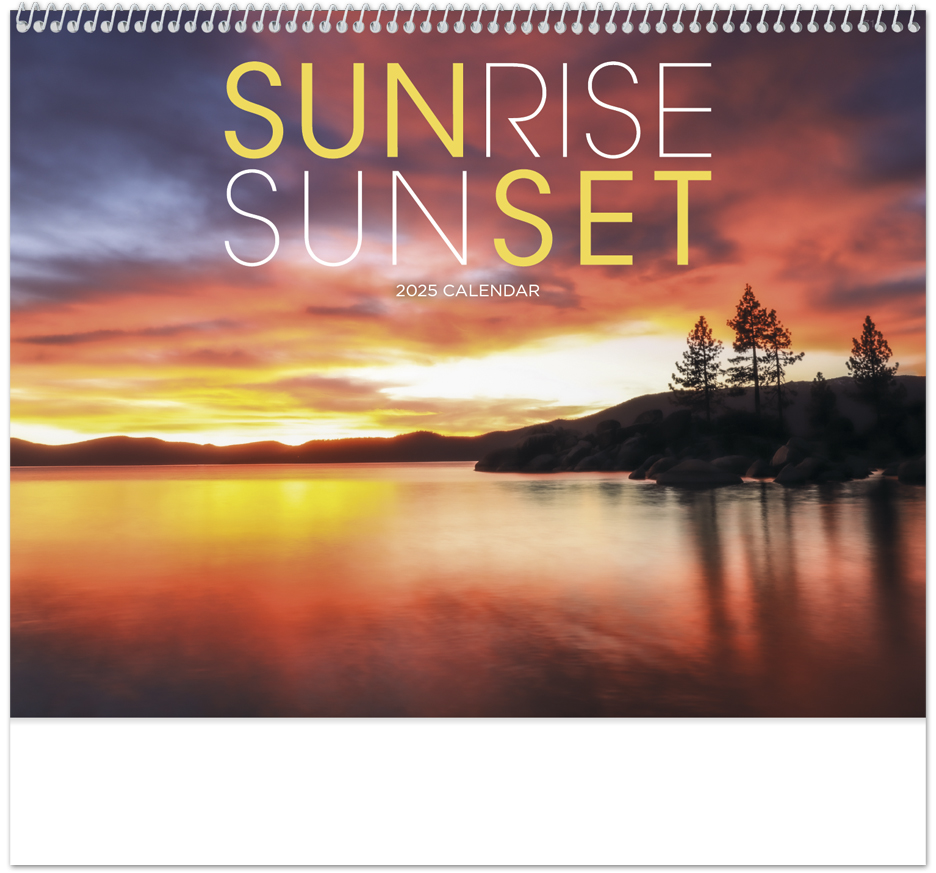 Sunrise Calendar 2022 2023 Sunrise / Sunset Calendar | 11" X 19" Imprinted Spiral Bound; Drop Ad  Imprint Calendars