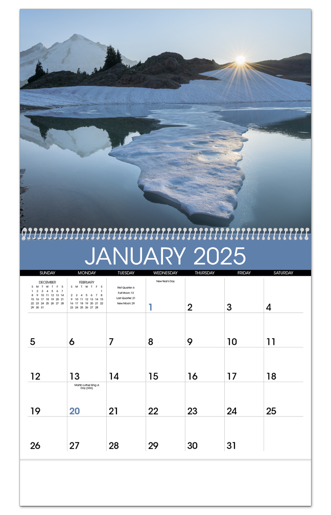2022 Sunrise Sunset Calendar 11 X 19 Imprinted Spiral Bound Drop Ad Imprint Calendars