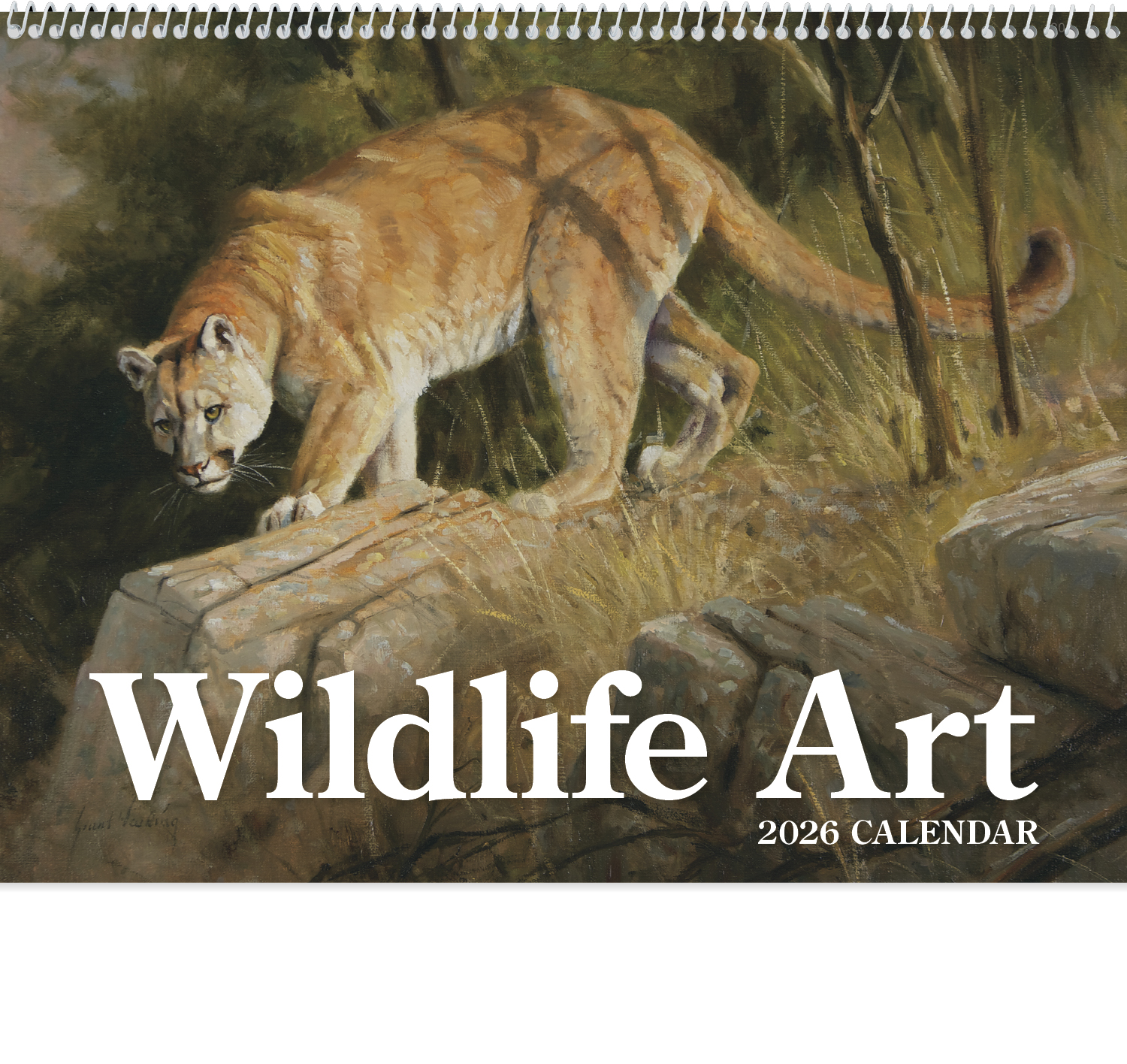 2025 Wildlife Art Calendar  11 X 19 Imprinted Spiral Bound; Drop Ad  Imprint Calendars