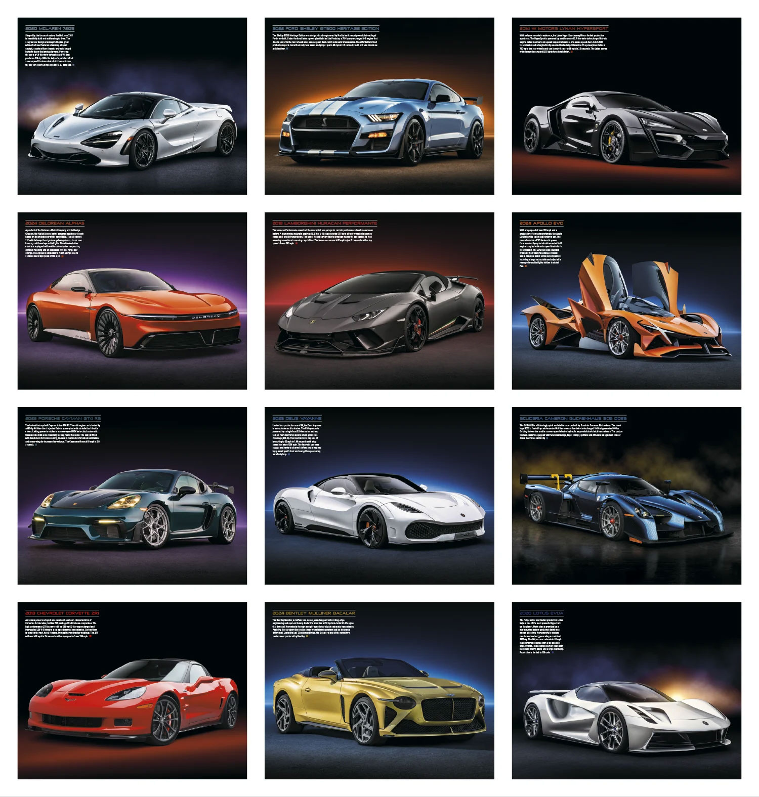 2025 Exotic Cars Calendar (1859) | 11 2025 Exotic Cars Calendar (1859) | 11
