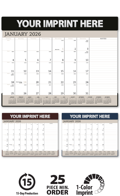 2021 Vinyl Desk Pad Calendar 23 X 17 Imprinted Deskpad Calendar