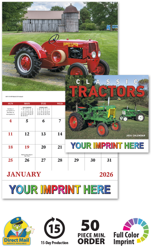 classic tractor fever calendar 2021 2021 Classic Tractor Calendar 11 X 19 Imprinted Staple Bound Drop Ad Imprint Calendars classic tractor fever calendar 2021