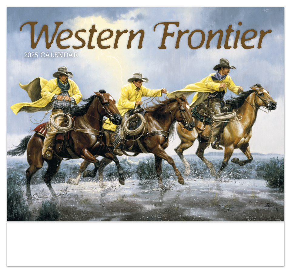 2025 Western Frontier Calendar  11 X 19 Imprinted Staple Bound