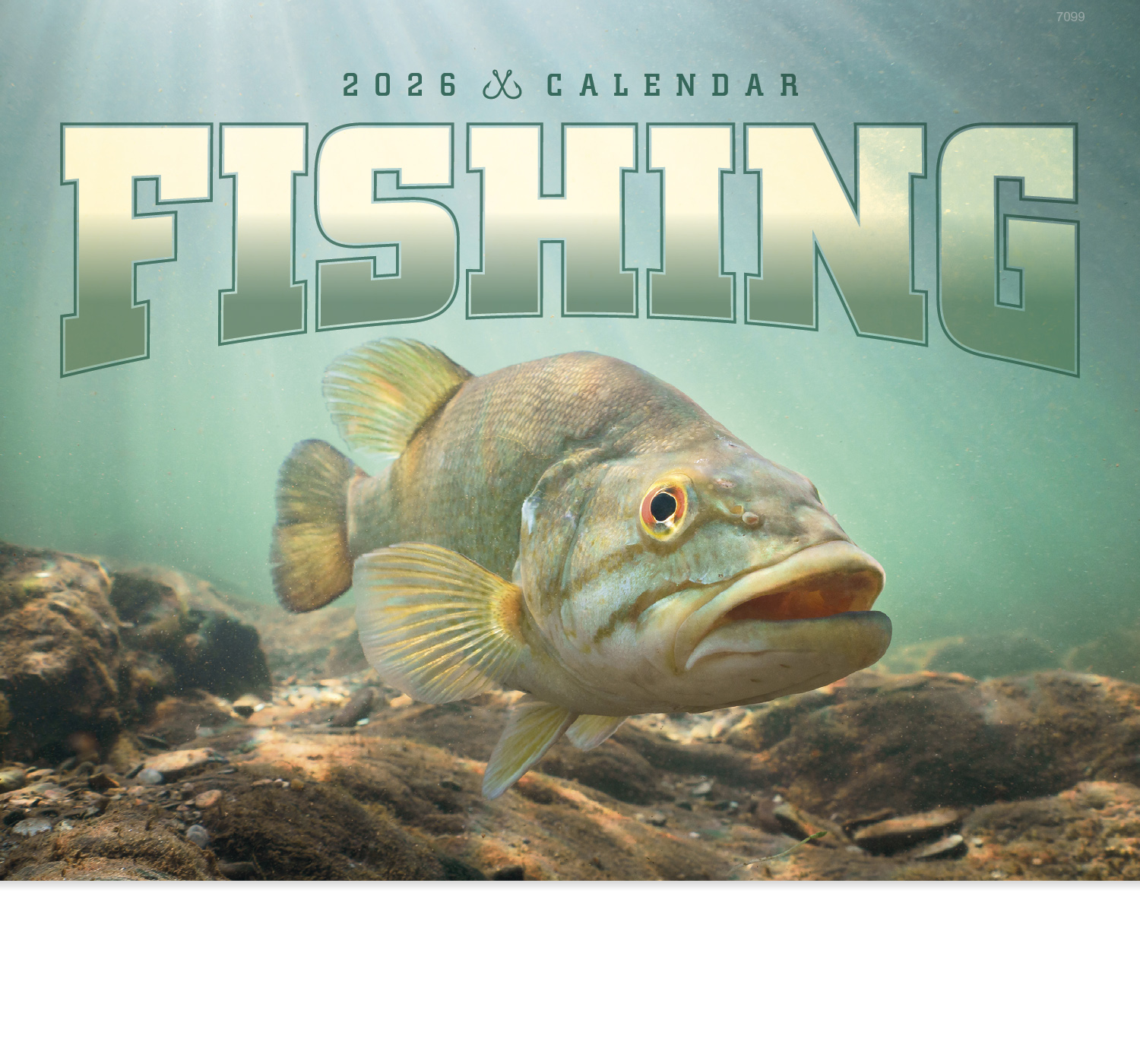 2025 Fishing Calendar  11 X 19 Imprinted Staple Bound; Drop Ad