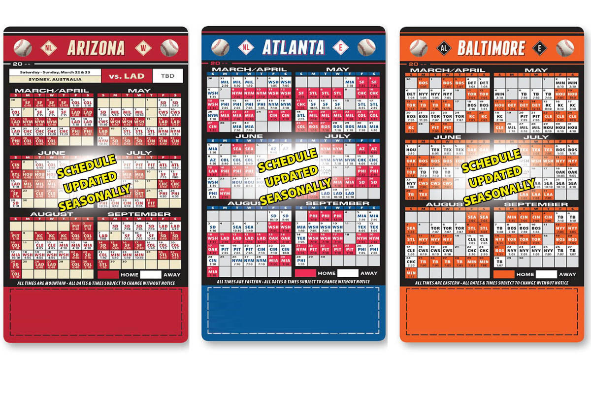 2017 Baseball Pro Schedule (Small) Calendar 3.5" x 6