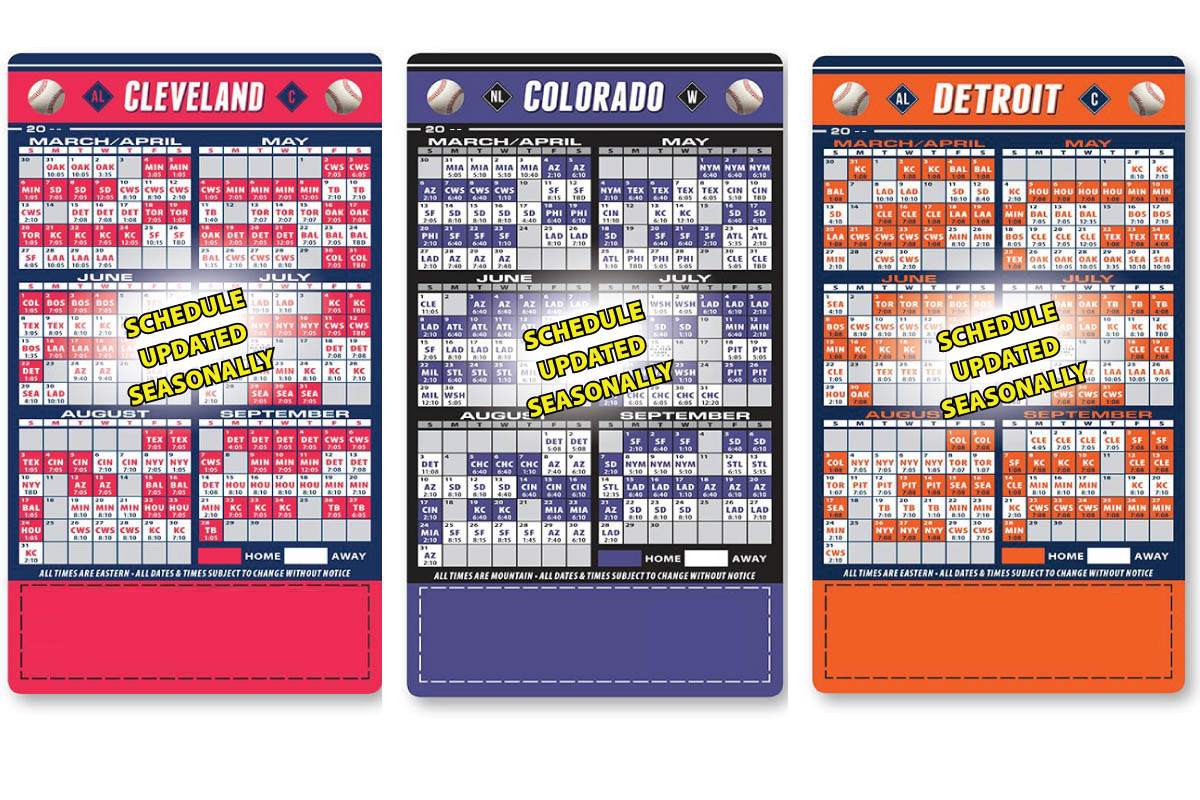 2017 Baseball Pro Schedule (Large) Calendar 4" x 7