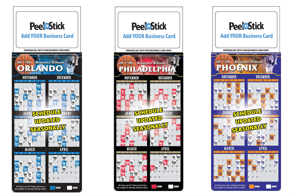 2024 Business Card Pro Basketball Schedule (Bulk) Calendar 3
