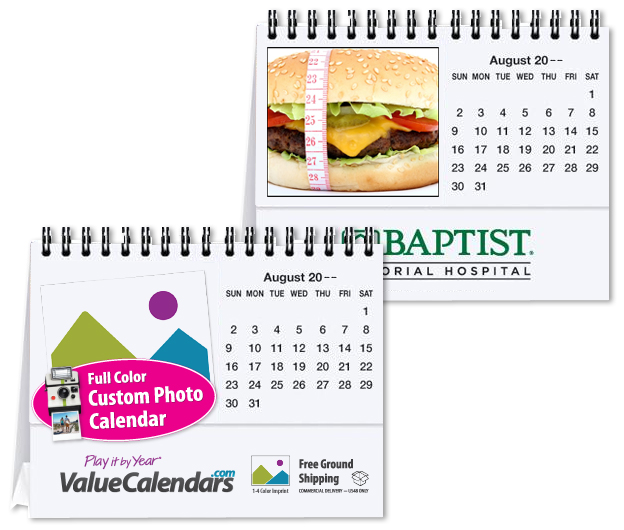 2017 Custom Photo Desk Tent Calendar 53/4" x 4" (Open) Custom