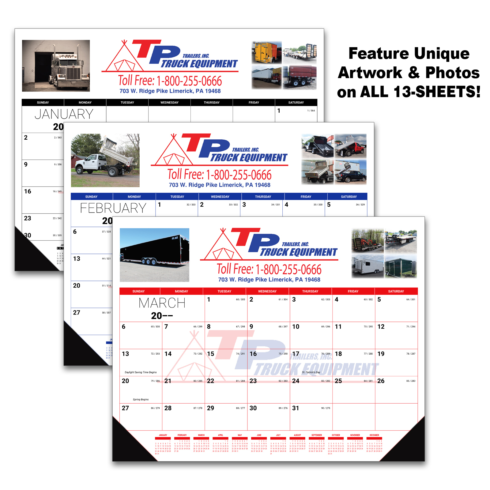 Custom Desk Pad Calendar (22x17-1/4, 12-Sheet) | ValueCalendars.com