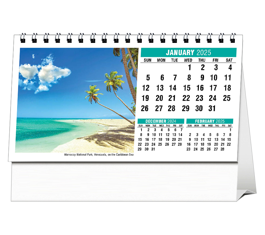Sun, Sand & Surf Desk Calendar | ValueCalendars.com