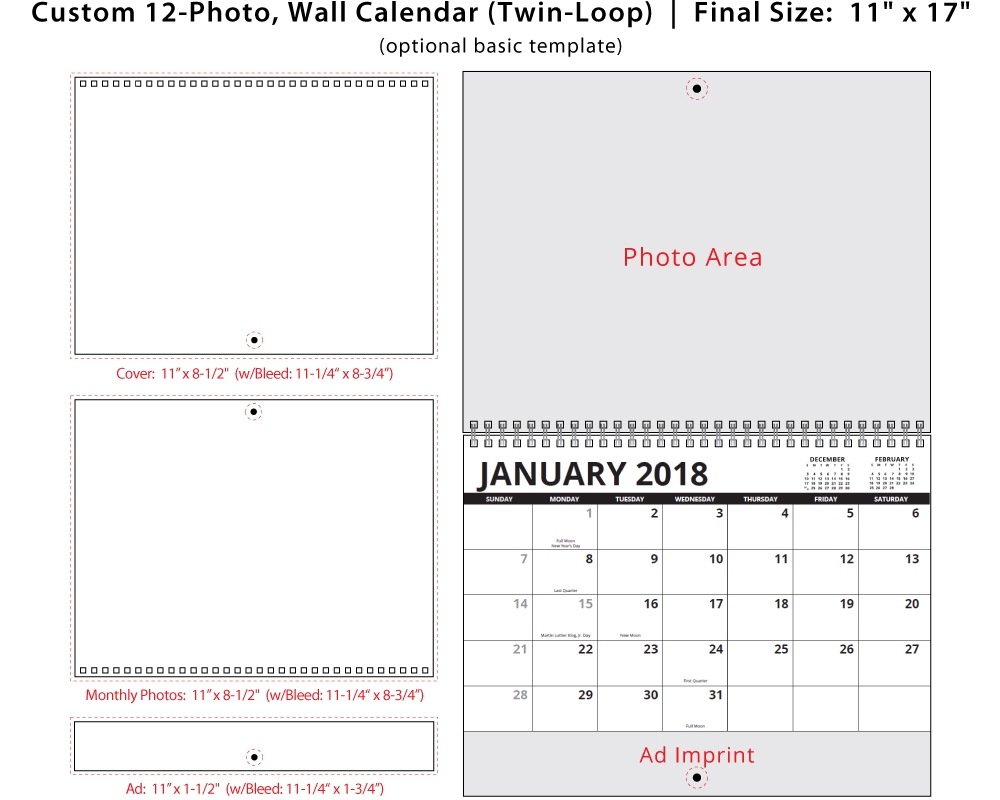large 12 month wall calendars