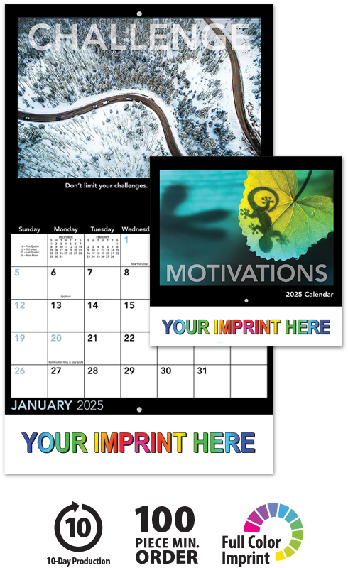 2025 Motivational Calendar | 10-1/2