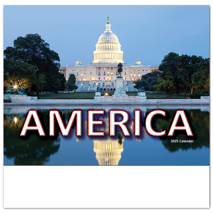 2024 America! Calendar 101/2" x 181/4" Customized Staple Bound