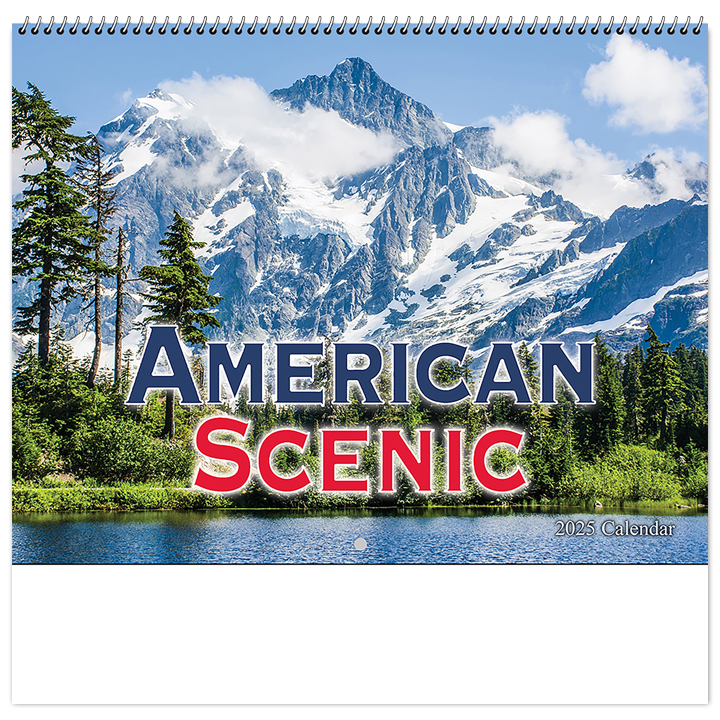 2024 American Scenic (Spiral) Calendar | 10-1/2" x 18-1/4" Spiral Bound