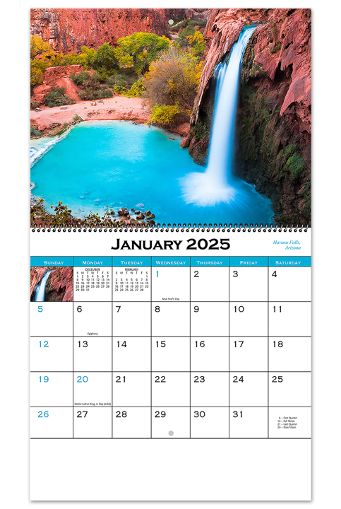 2024 American Scenic (Spiral) Calendar | 10-1/2" x 18-1/4" Spiral Bound