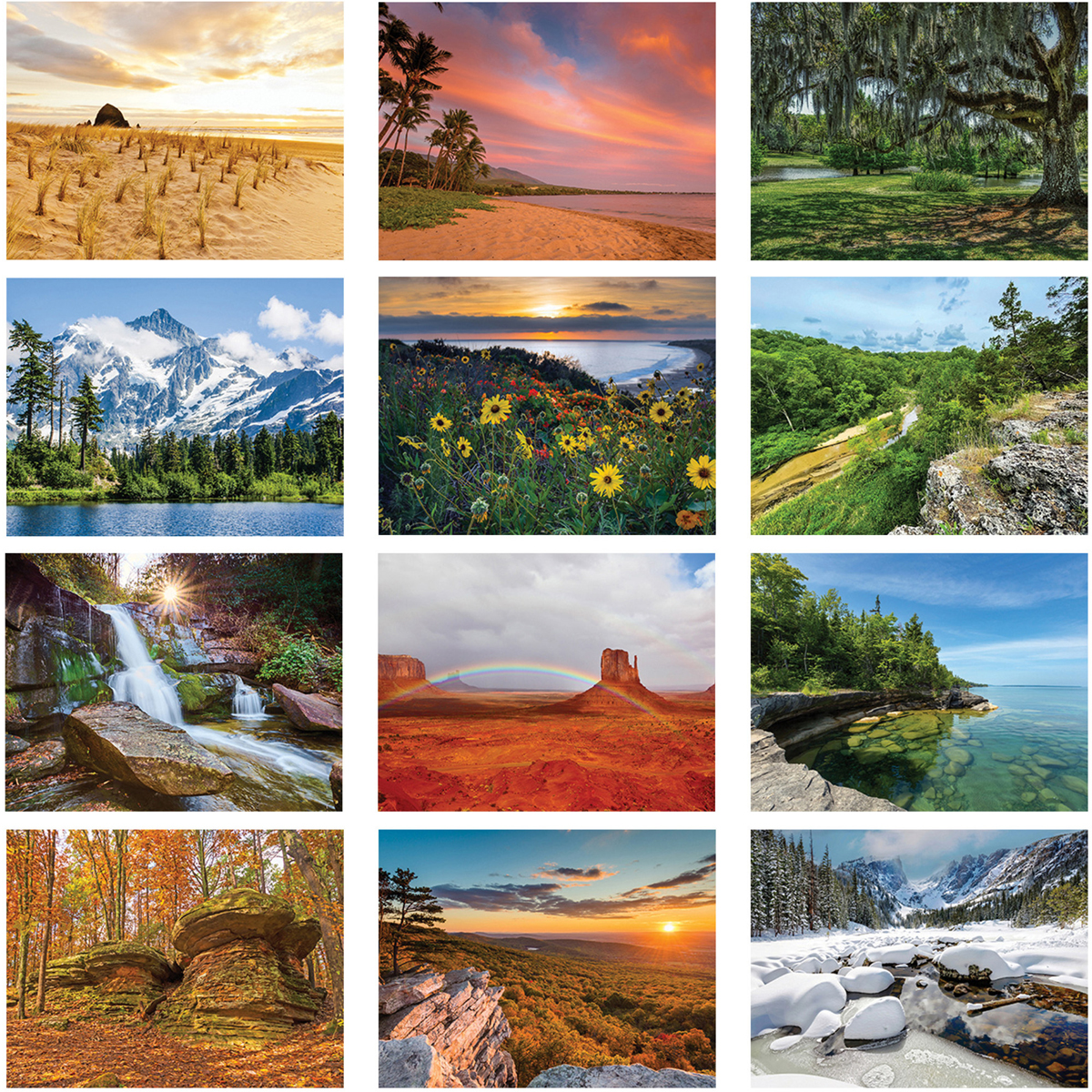 2024 American Scenic Calendar 101/2" x 181/4" Custom Staple Bound