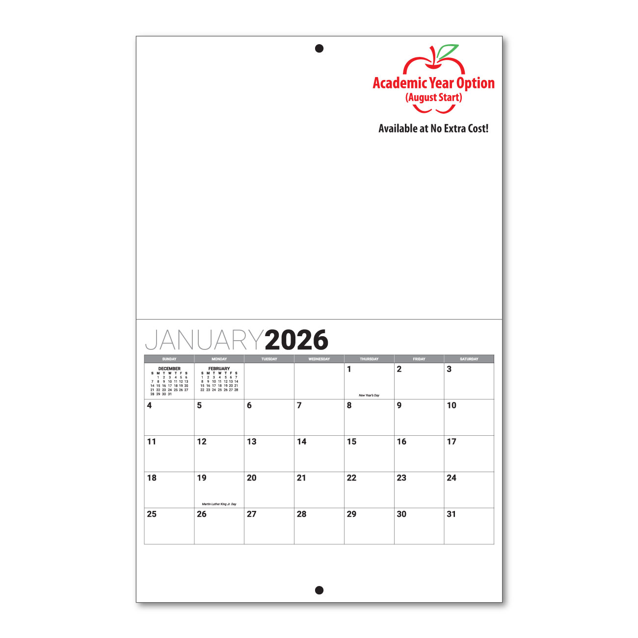 Custom Stapled Wall Calendar (11x17, 13-Month) | ValueCalendars.com