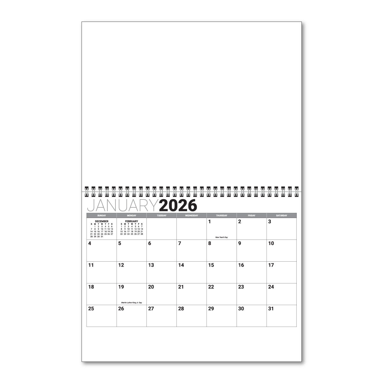 Custom TwinLoop Wall Calendar (11x17, 12Month)
