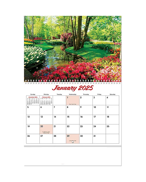 Garden Splendor Spiral Wall Calendar
