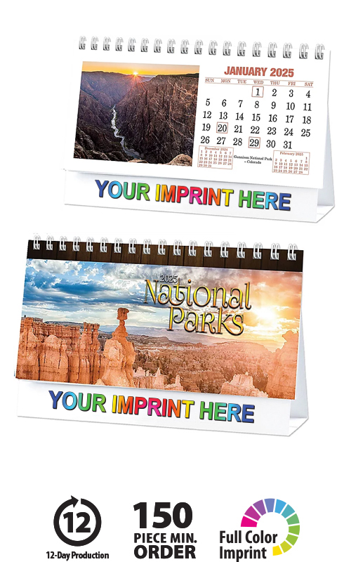 National Parks 6-Sheet Desk Calendar | ValueCalendars.com