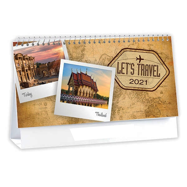 Let's Travel 6Sheet Desk Calendar