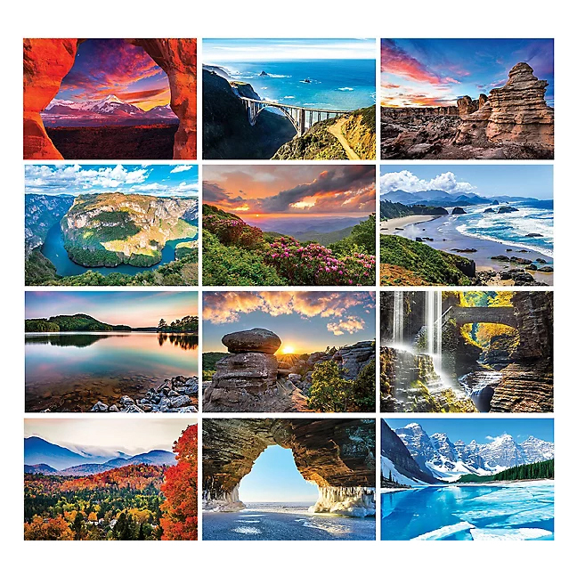 2025 Scenes Across America (Desk) Calendar 61/4" x 4" Custom Printed Tent Style Desk Calendars