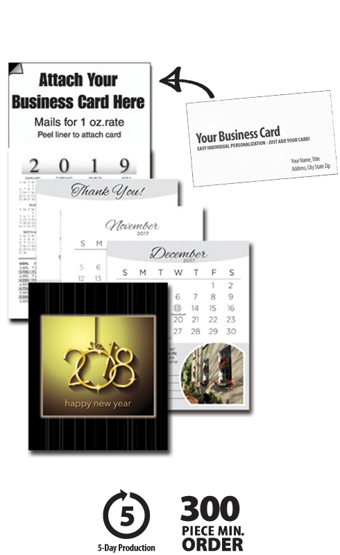 business card calendar 2018
