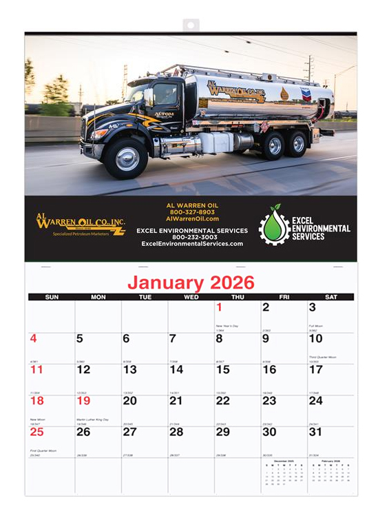Single Image Full Color Apron Wall Calendar (17 x 24) | ValueCalendars.com