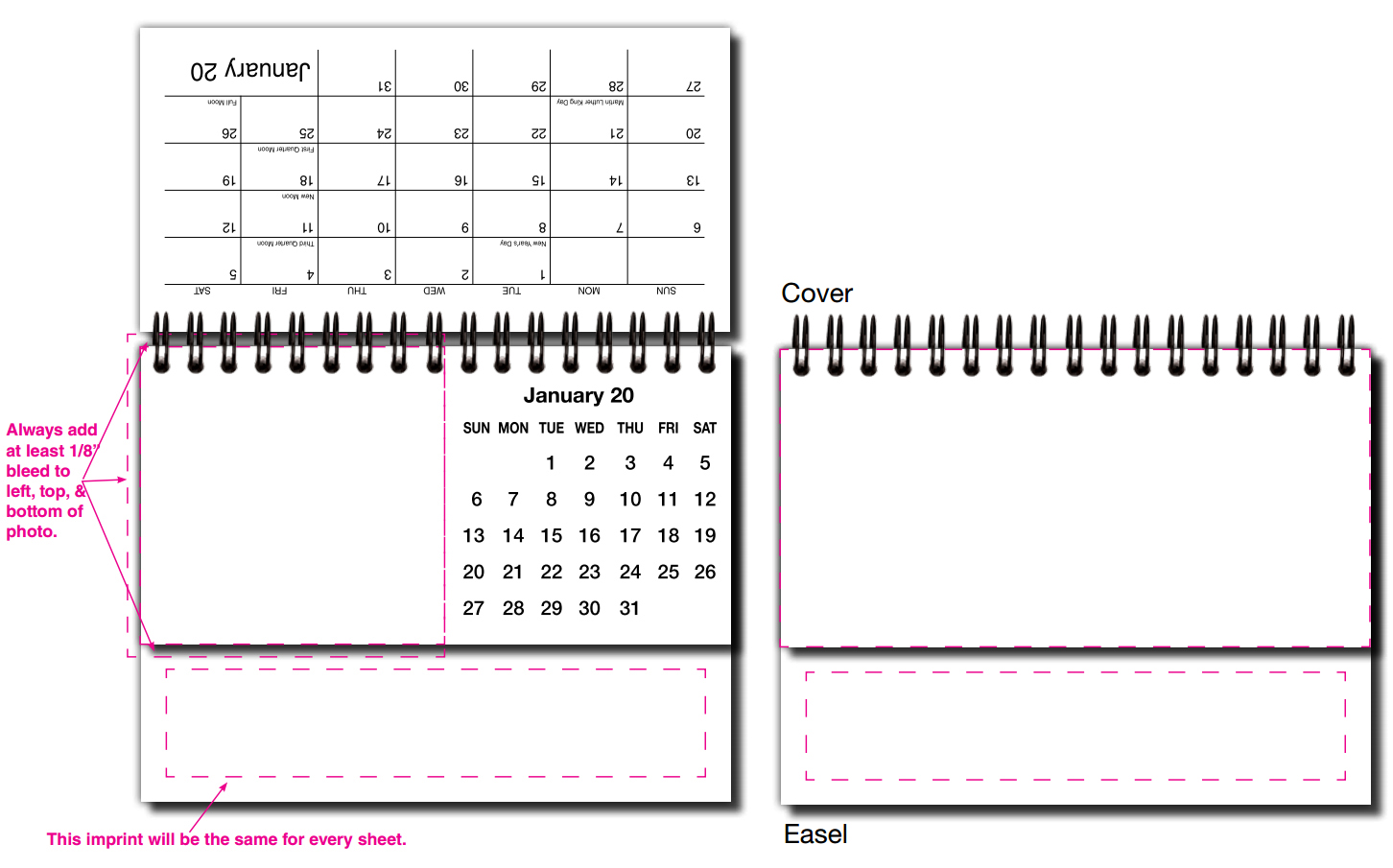 2019 Custom Photo Desk Tent Calendar 53/4" x 4" (Open) Custom