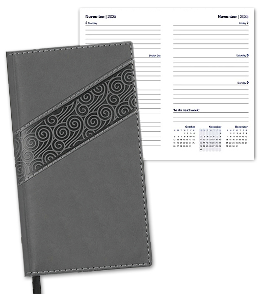 2025 Skyline Weekly Pocket Planner Duo Swirl Promotional Imprinted