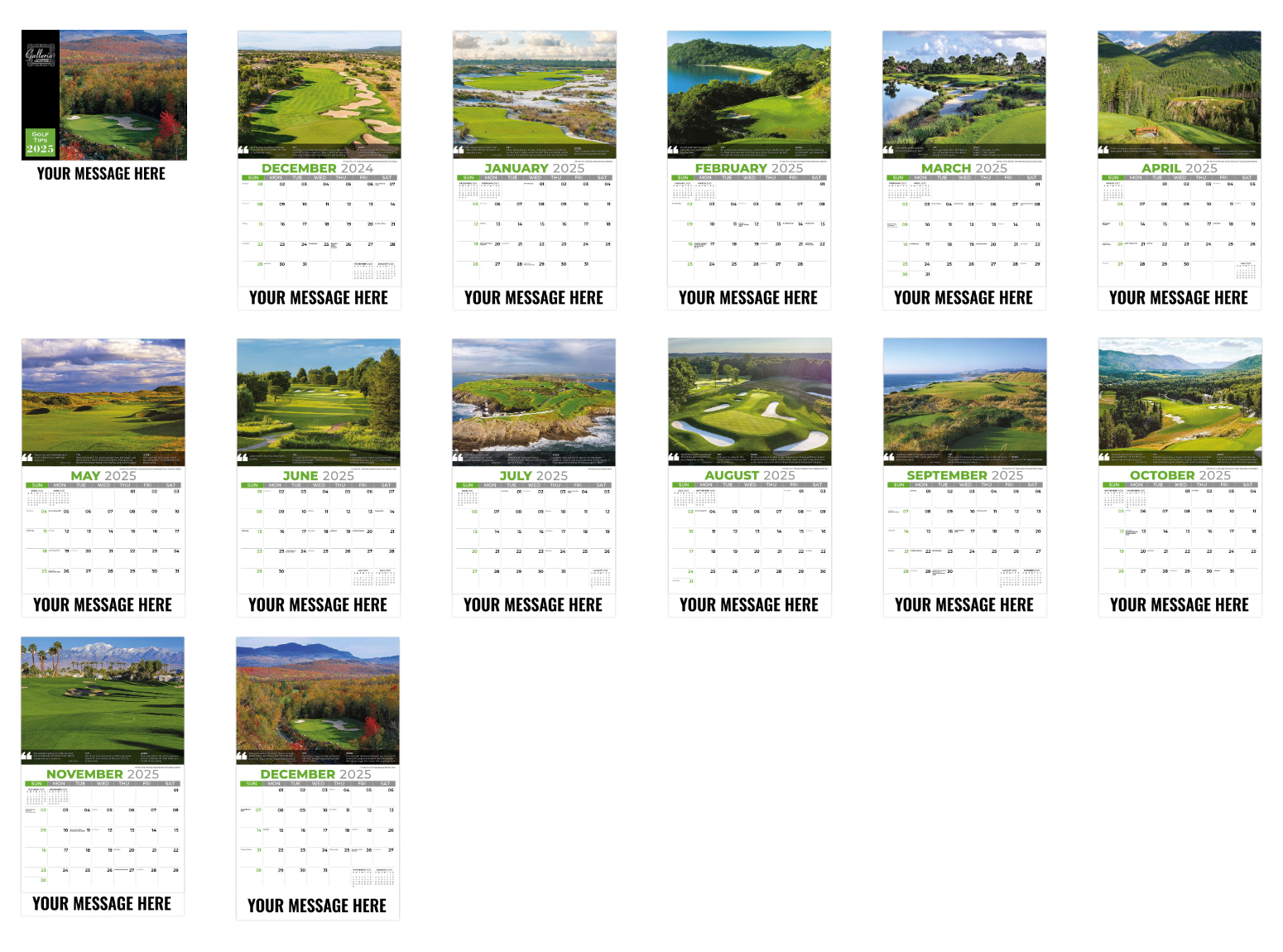Golf Tips Calendar