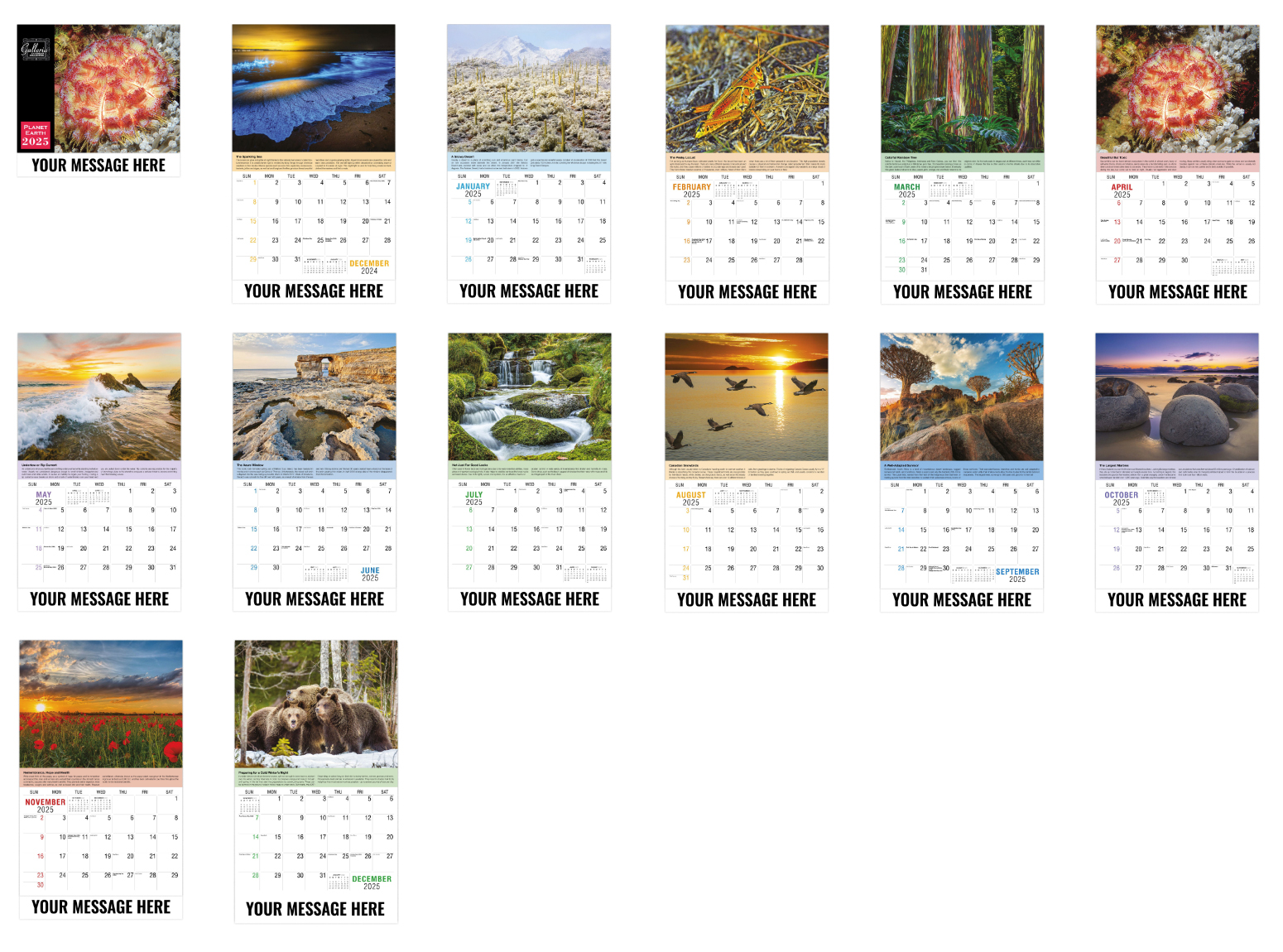 Planet Earth Calendar ValueCalendars