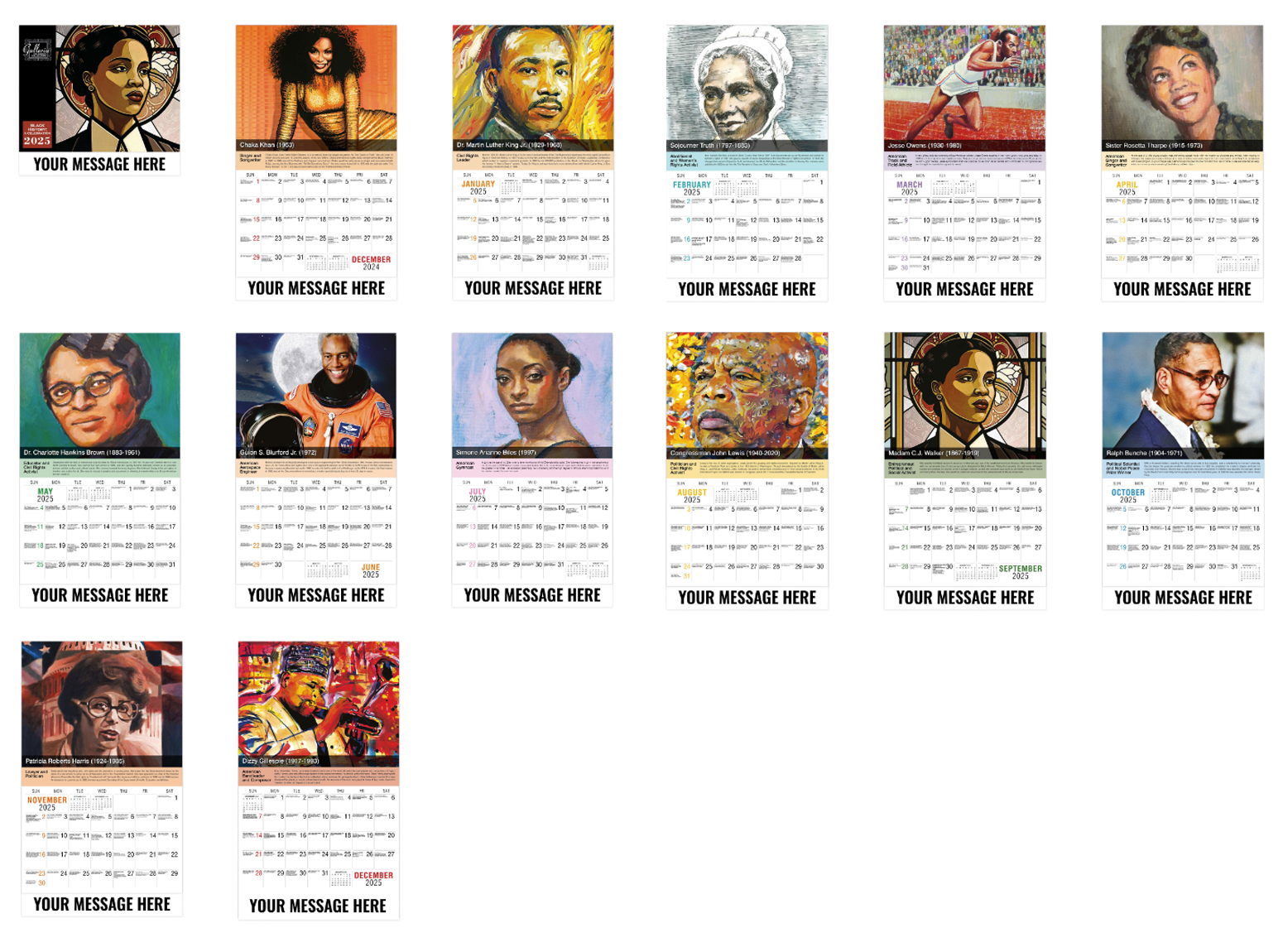 Black History Month Calendar Template