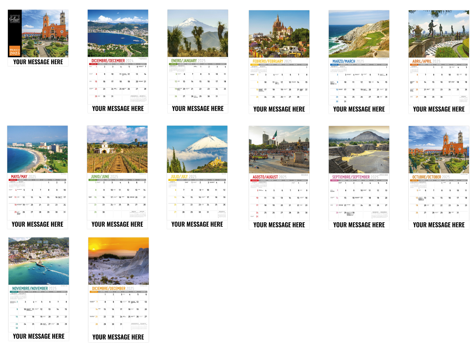 Scenes of Mexico Wall Calendar | ValueCalendars.com
