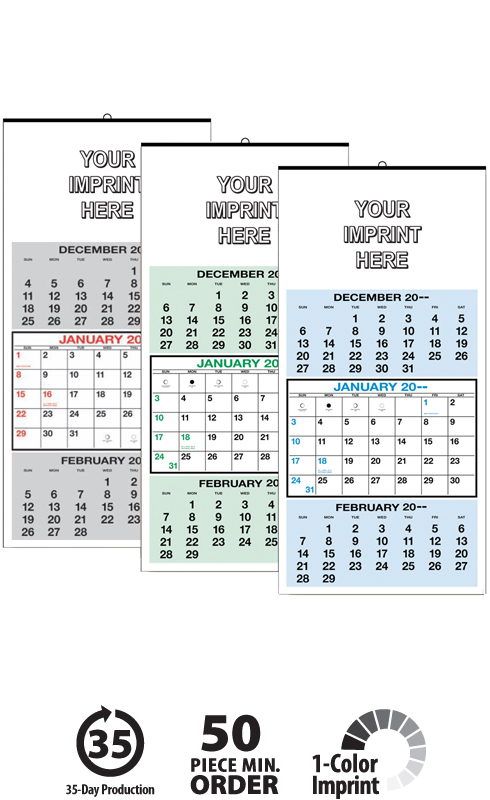 2017 3 months at a glance calendar 12 1 4 quot x 25 1 4 3 month at a glance calendar